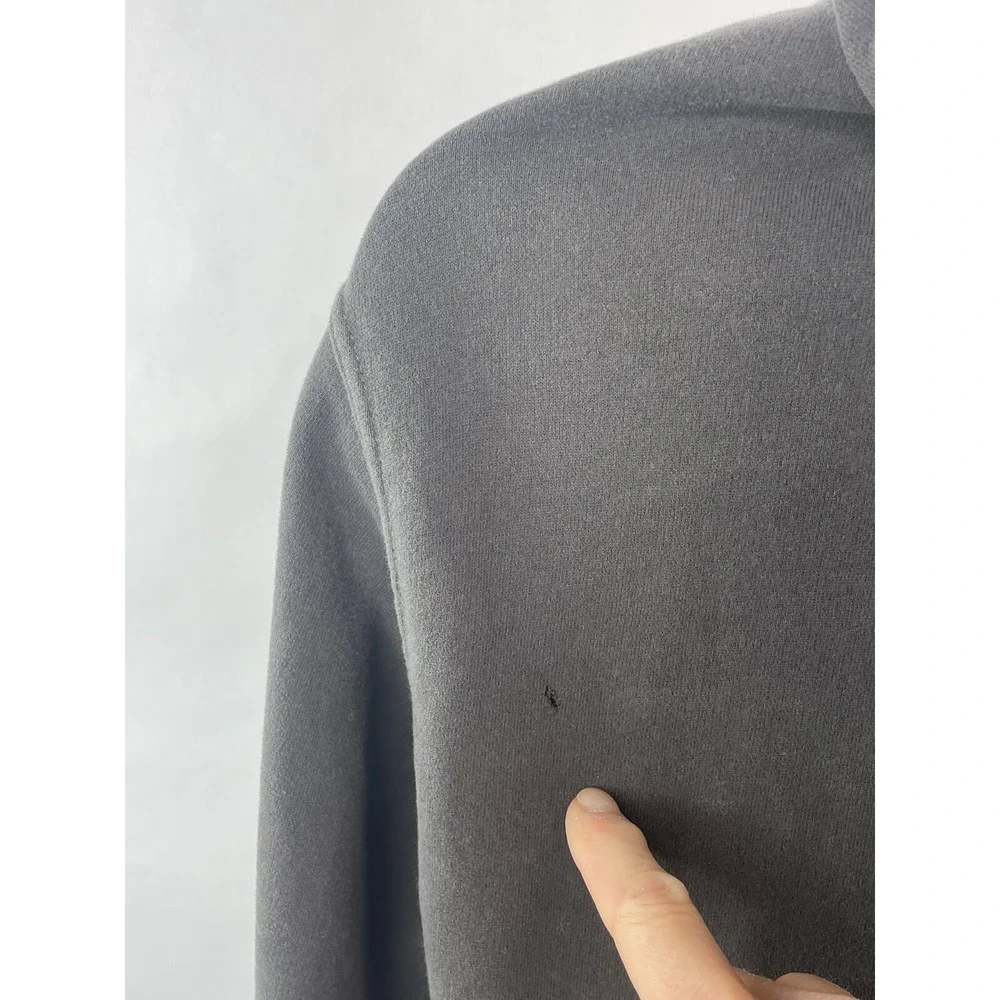 The North Face Hoodie Mens Small Gray Full Zip Sweat Shirt Graphic Print Logo
